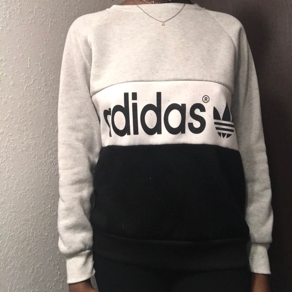 adidas tri color sweatshirt